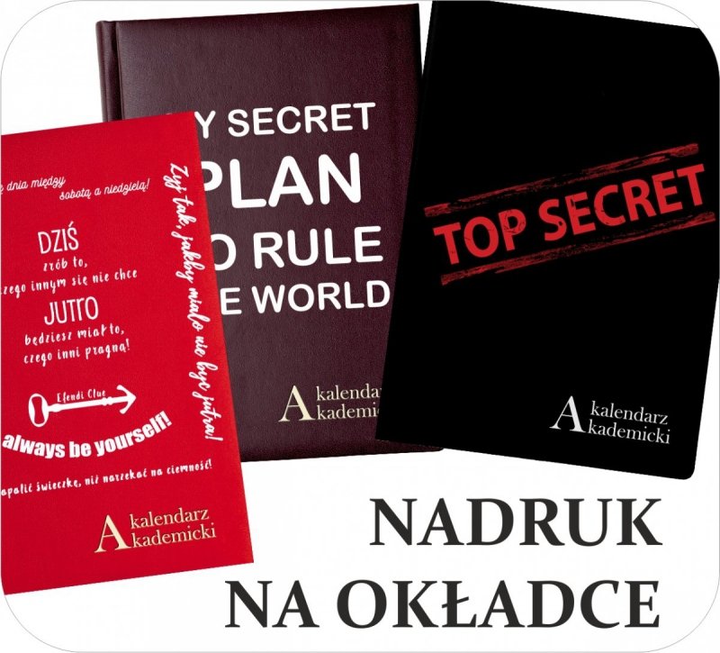 nadruk dla studenta na okładce kalendarza
