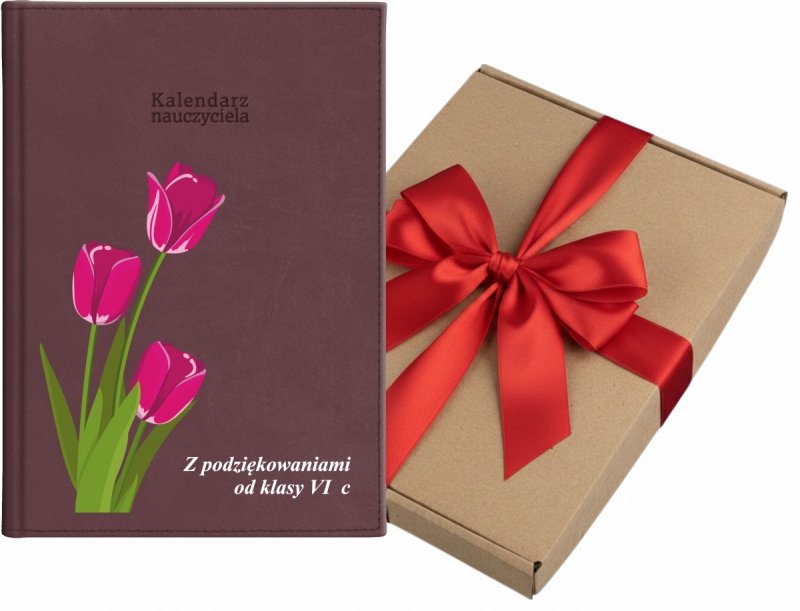 okładka kalendarza nauczyciela z nadrukiem UV