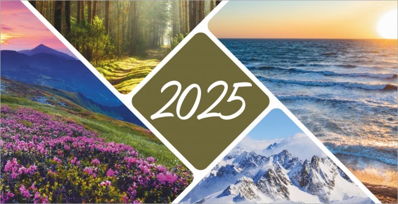 okładka kalendarza tygodniowego na spirali na rok 2025
