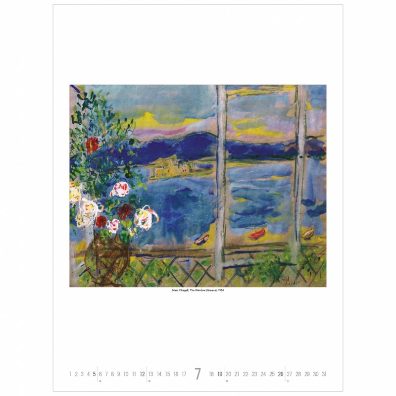 C07 Kalendarz ścienny wieloplanszowy Marc Chagall 2026 Z NADRUKIEM