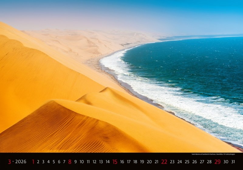 piękne krajobrazy ukazane w kalendarzu ściennym na rok 2026