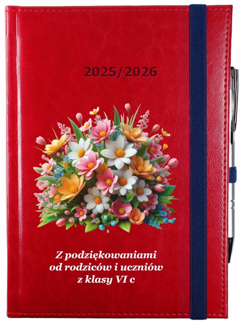 okładka kalendarza nauczyciela z nadrukiem UV