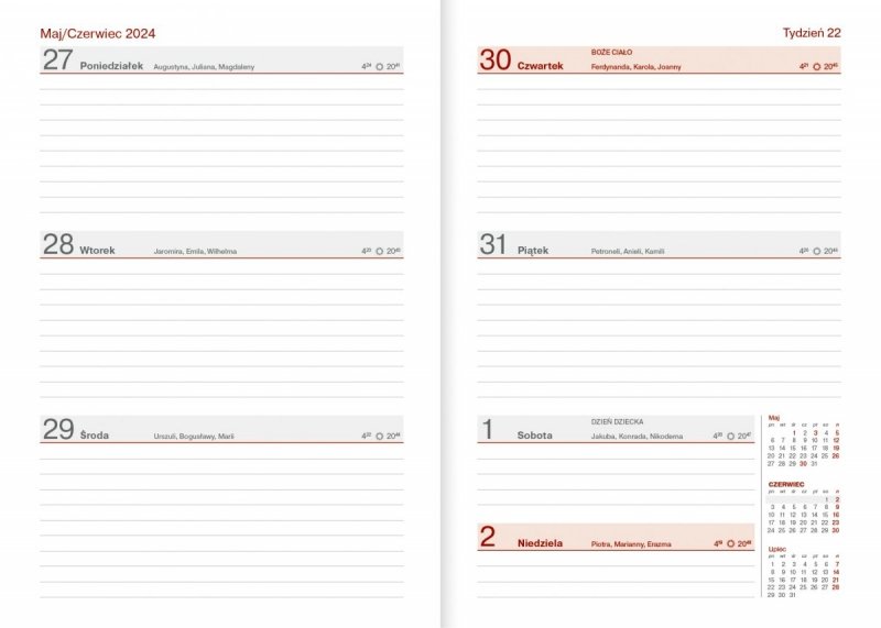 Kalendarz nauczyciela 2023/2024 A5 tygodniowy oprawa VIVELLA fioletowa - WIELKIE SERCE