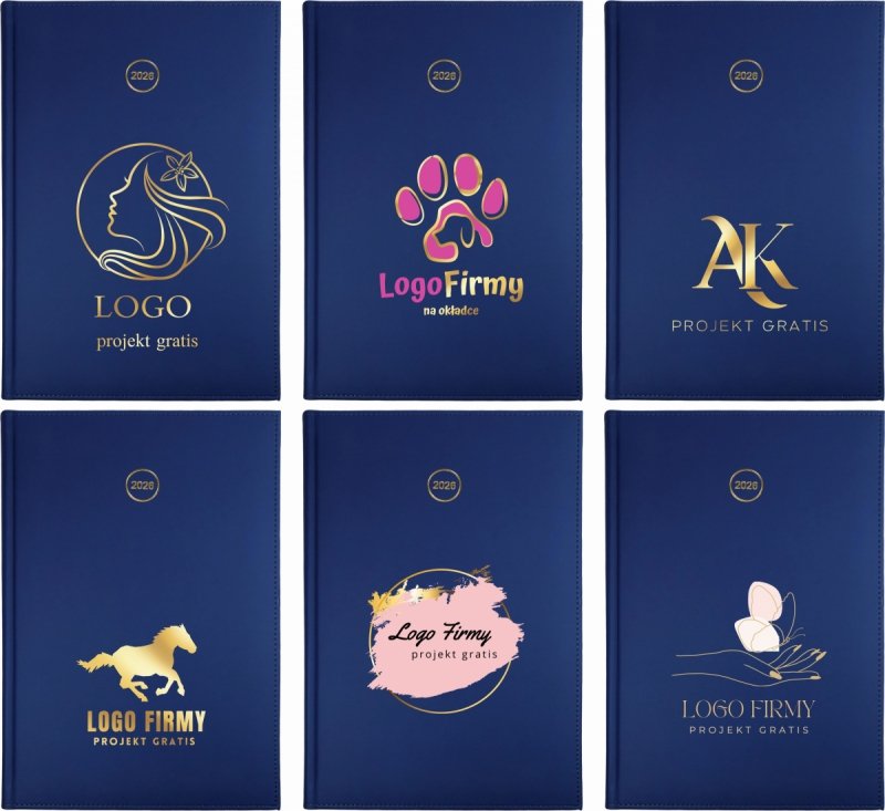 wzory okładek kalendarza książkowego na rok 2026 z twoim logo