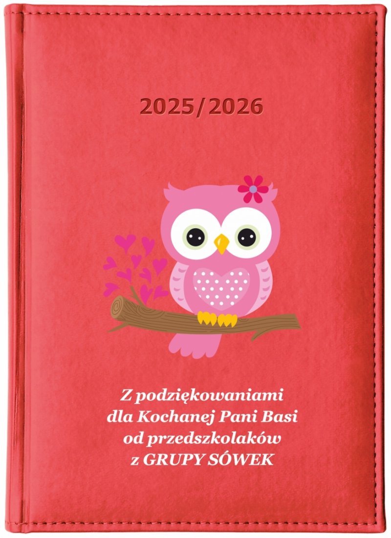kalendarz książkowy na rok szkolny 2025/2026 z dedykacją dla nauczyciela