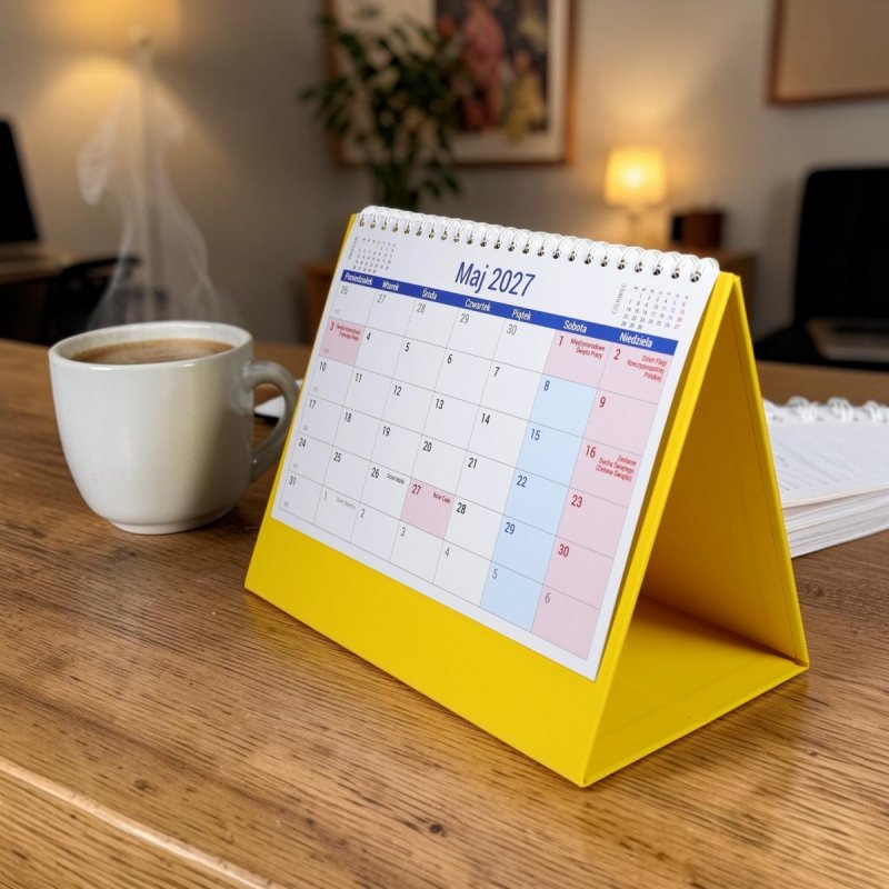 kalendarz biurkowy szkolny dla ucznia na rok 2026/2027