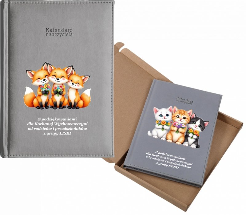kalendarz dla nauczyciela na rok 2026/2027 z pudełkiem w komplecie