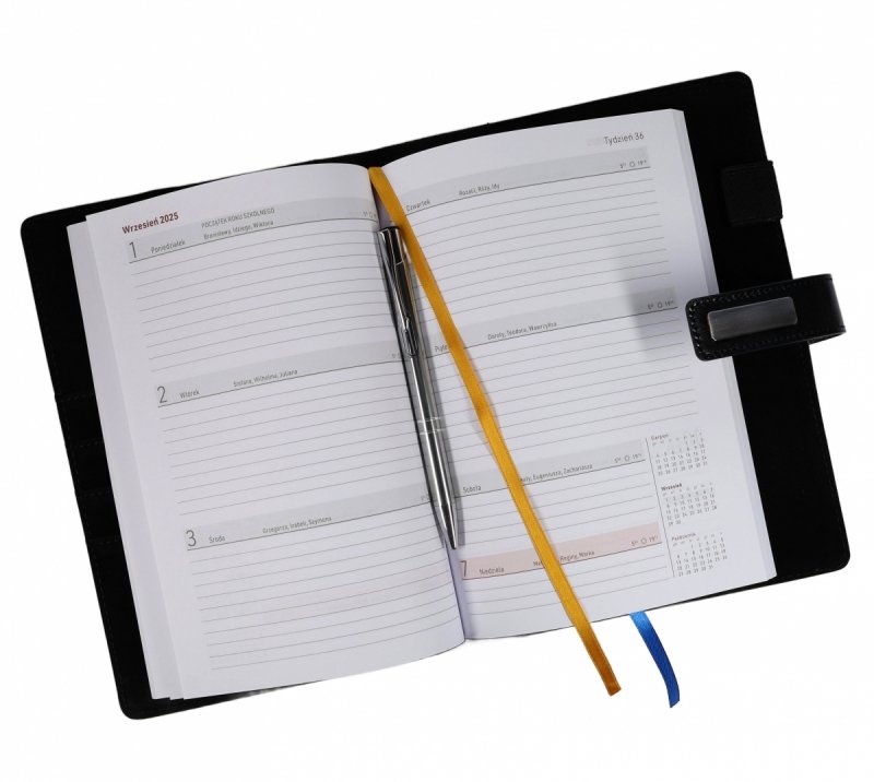 kalendarz nauczyciela na rok szkolny 2025/2026 zamykany na magnes w oprawie wymiennej 
