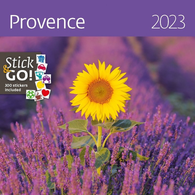 Kalendarz ścienny wieloplanszowy Provence 2023 z naklejkami - okładka 