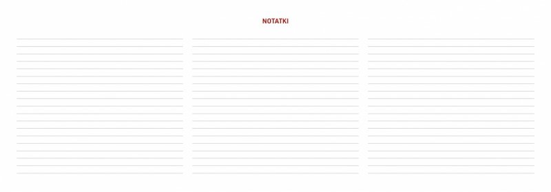 miejsce na notatki w kalendarzu biurkowym na rok 2026