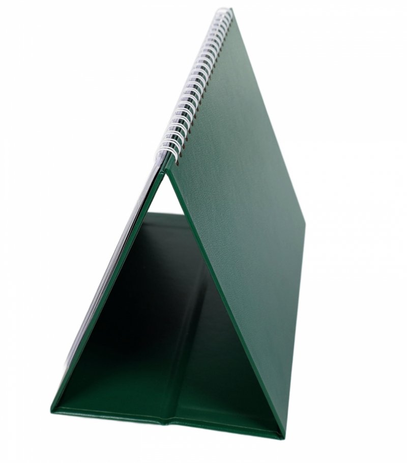 kalendarz biurkowy na sztywnej podstawce z miejscem na notatki