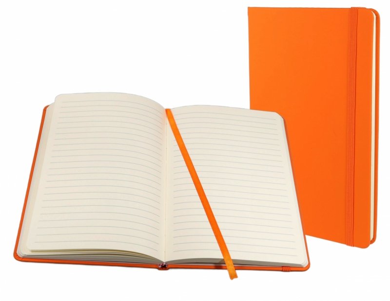 notes A5 w linię zamykany na gumkę