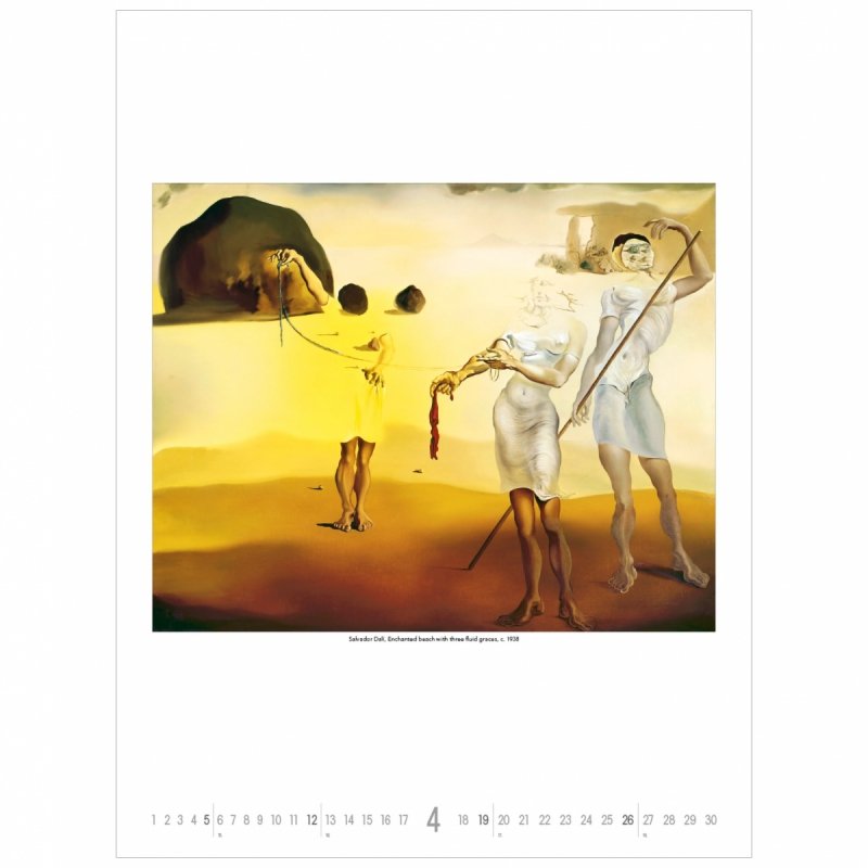 C03 Kalendarz ścienny wieloplanszowy Salvador Dali 2026 Z NADRUKIEM