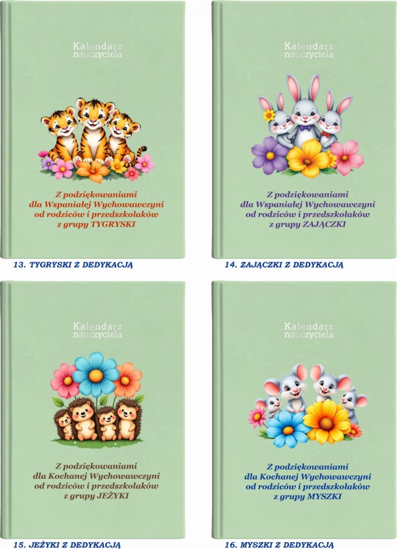 kalendarz książkowy na rok szkolny 2026/2027 z kolorową grafiką na okładce oraz pudełkiem w komplecie