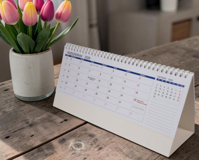 kalendarz do postawienia na biurku dla pedagogów na rok szkolny 2026/2027
