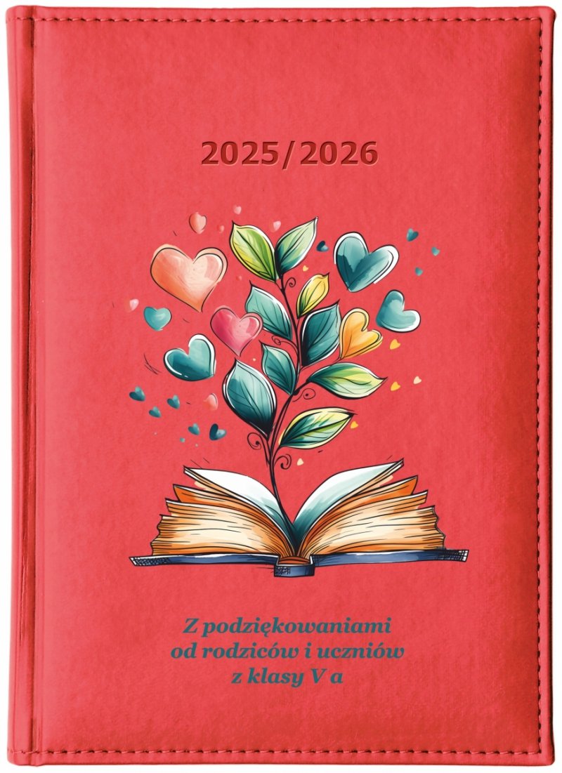 kalendarz książkowy na rok szkolny 2025/2026 z dedykacją dla nauczyciela