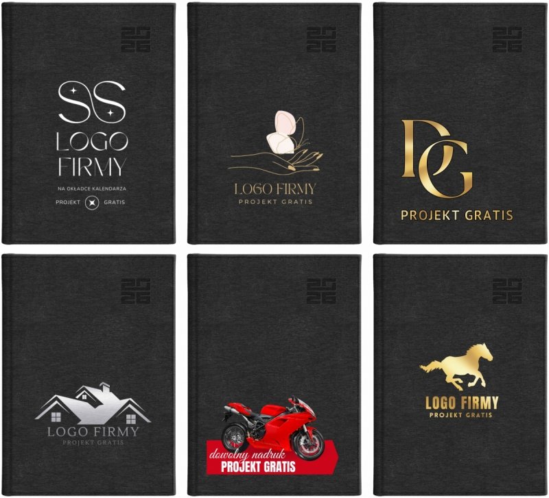 okładki kalendarza Aluminium 2026 z logo