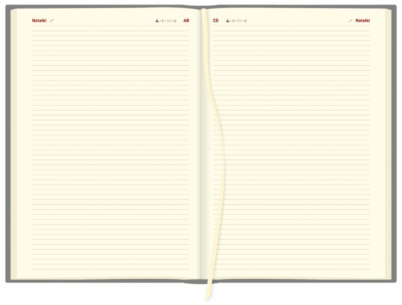 notes teleadresowy w kalendarzu A4 tygodniowo-notesowym