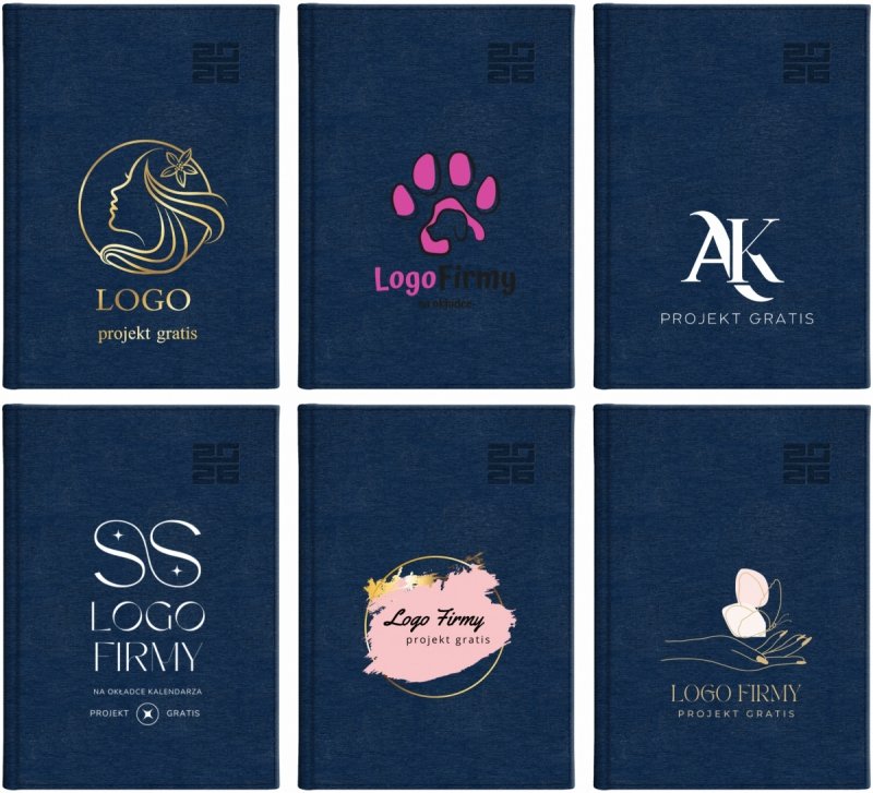 wzory okładek kalendarza z logo na rok 2026