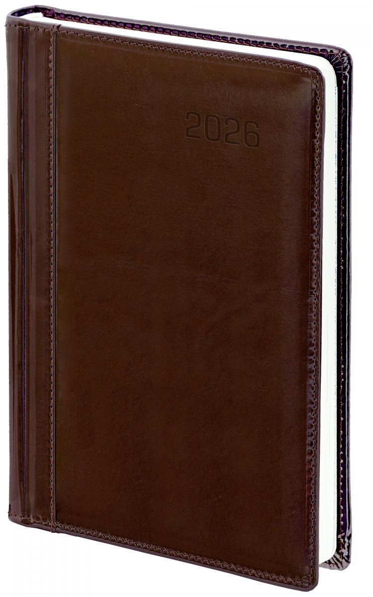 kalendarz książkowy 2026 w oprawie ze skóry naturalnej