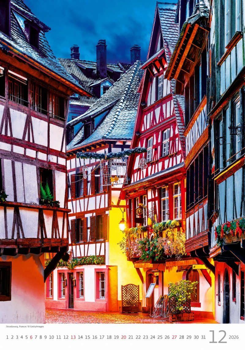 kalendarz ścienny na rok 2026, piękne zdjęcia o wym. 31.5 x 45 cm