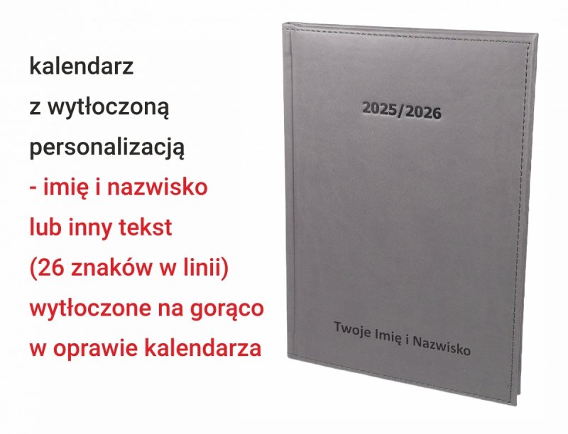 kalendarz książkowy tygodniowy na rok szkolny 2025/26