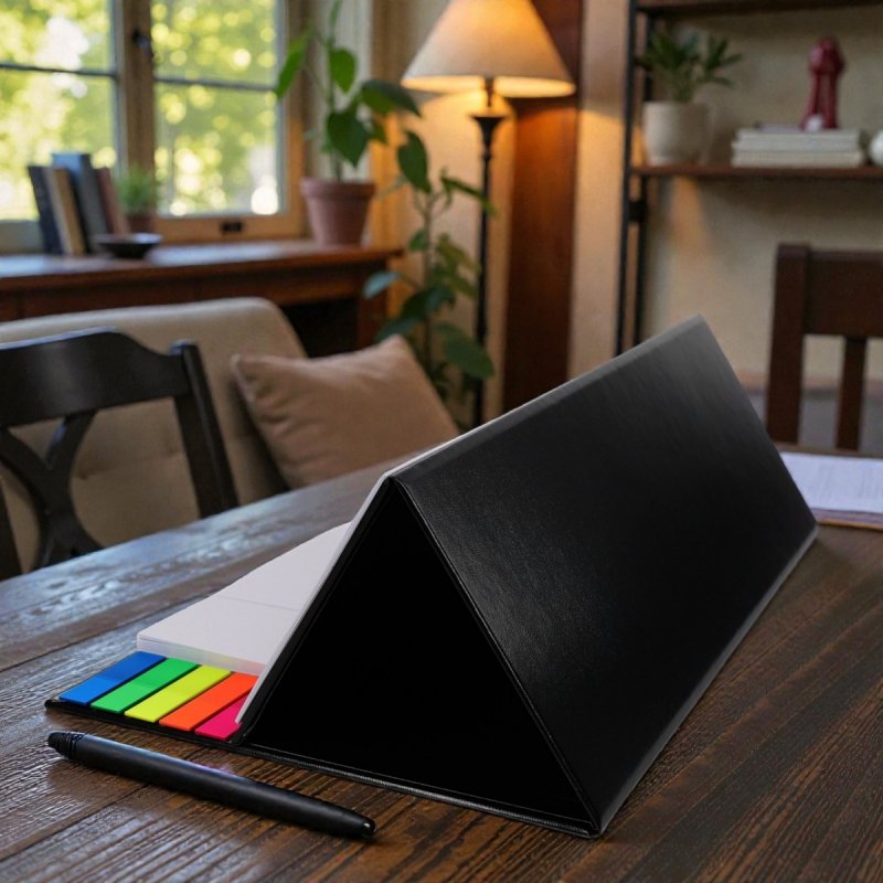 Kalendarz biurkowy z notesami i znacznikami samoprzylepnymi MAXI 2026 różowy