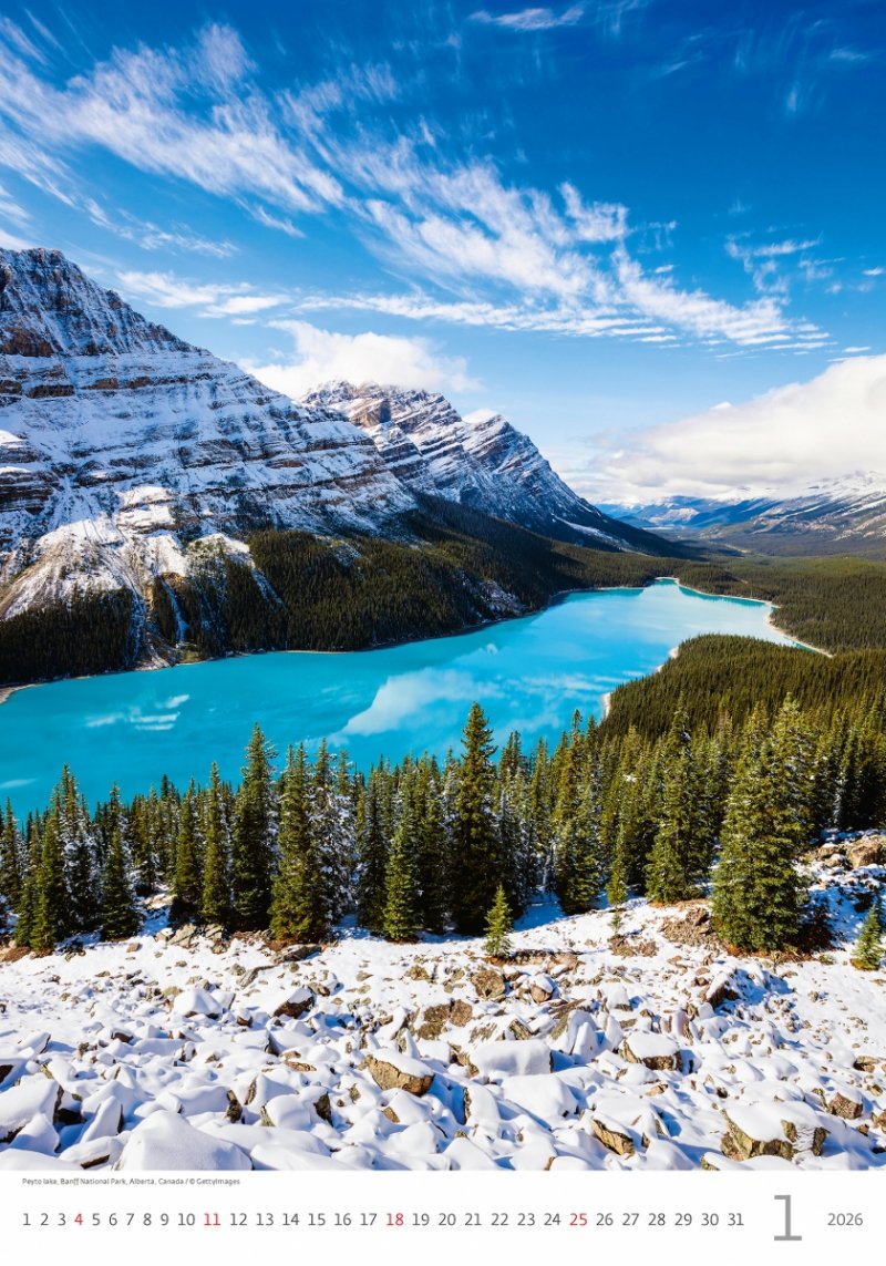 kalendarz ścienny z dużymi zdjęciami na rok 2026