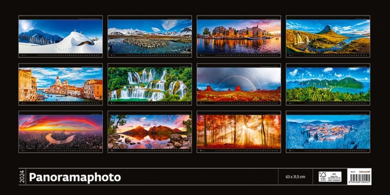 Kalendarz ścienny wieloplanszowy Panoramaphoto 2024 - exclusive edition - okładka tył