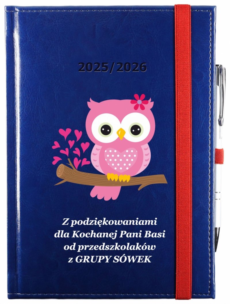 okładka kalendarza nauczyciela z nadrukiem UV