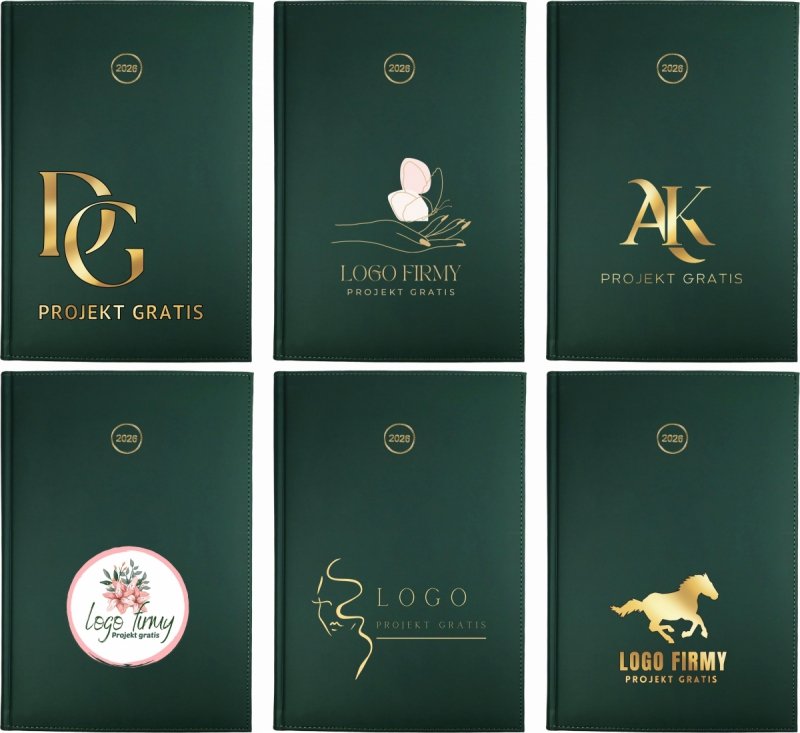 wzory okładek kalendarza książkowego na rok 2026 z twoim logo