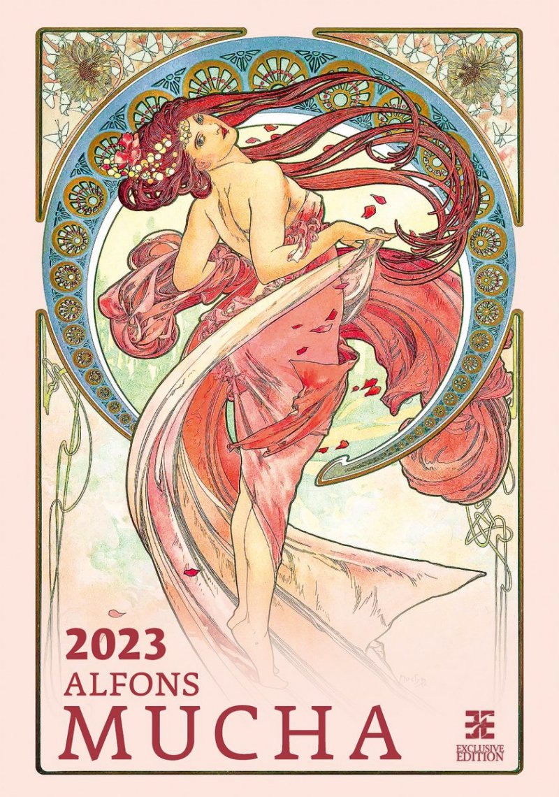 Kalendarz ścienny wieloplanszowy Alfons Mucha 2023 - exclusive edition - okładka 