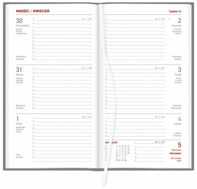 tasiemka do zaznaczania danego tygodnia