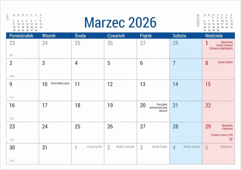 kalendarz do biura na rok 2026