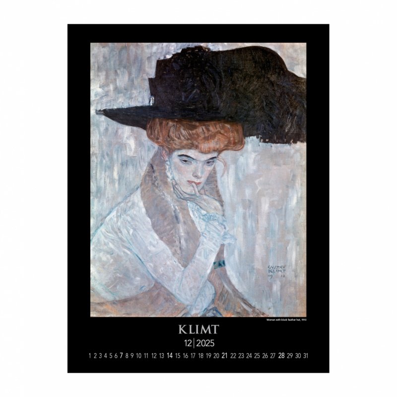 Kalendarz ścienny wieloplanszowy Gustav Klimt 2025 - grudzień 2025