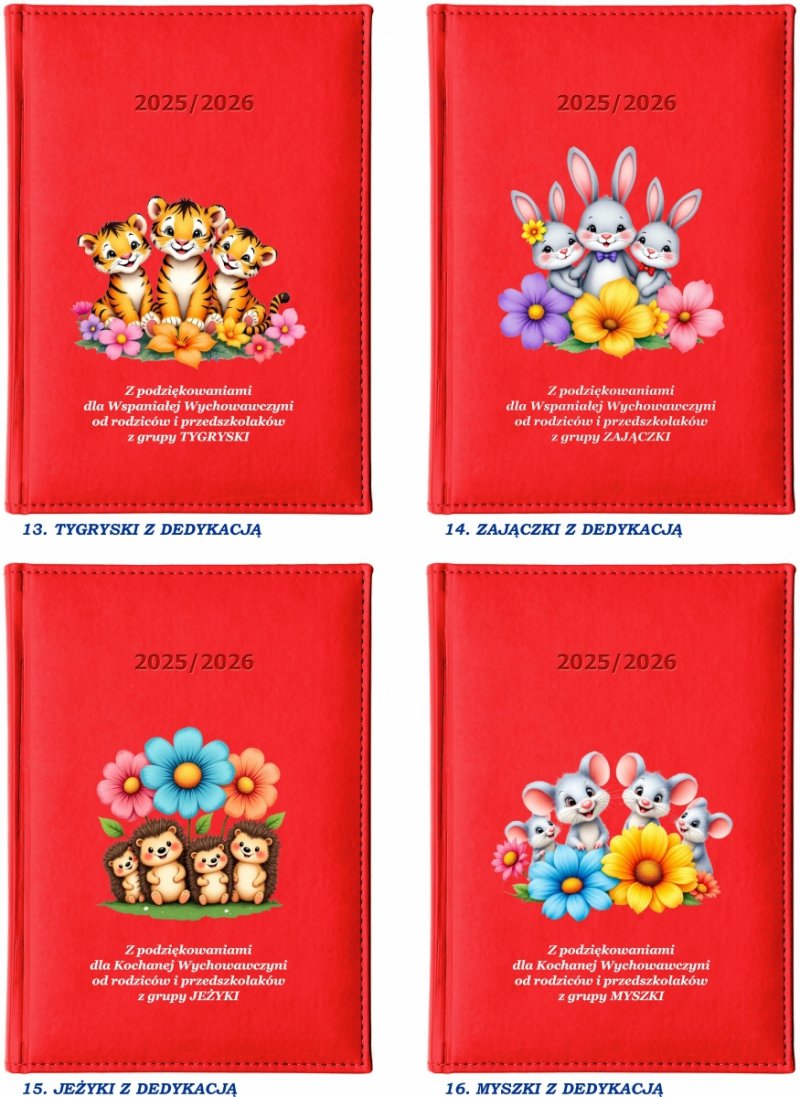 kalendarz książkowy dla pedagoga na rok szkolny 2025/2026 z grafiką na okładce
