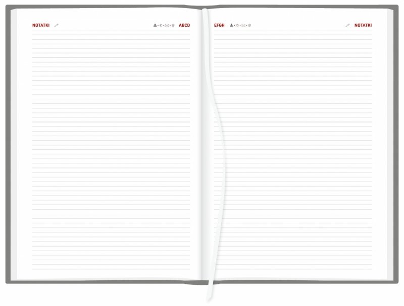 notes teleadresowy w kalendarzu dziennym na rok 2026