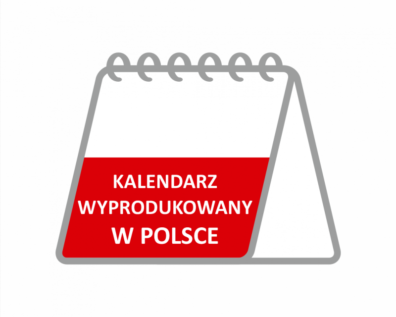 Kalendarz biurkowy wyprodukowany w Polsce