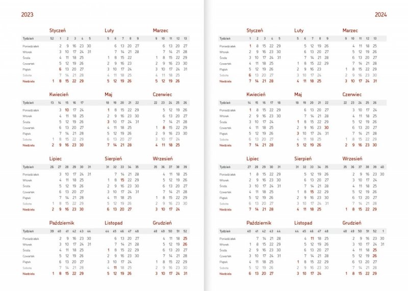 Kalendarz akademicki 2023/2024 A5 tygodniowy oprawa VIVELLA niebieska - MUZYKA