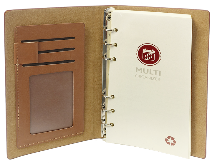 Organizer multi A6 z notesem - papier chamois EKOSKÓRA BERGEN