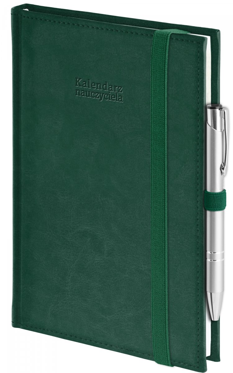 kalendarz nauczyciela na rok szkolny 2026/2027 z zamykaniem na gumkę i długopisem  