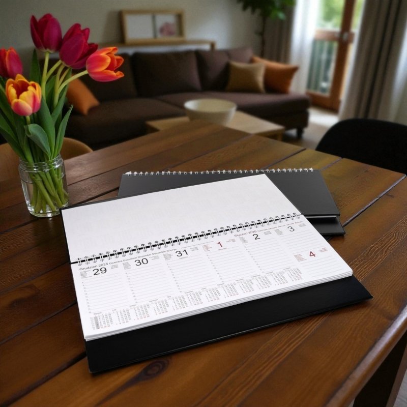 Kalendarz biurkowy tygodniowy BUSINESS LINE 2026 brązowy