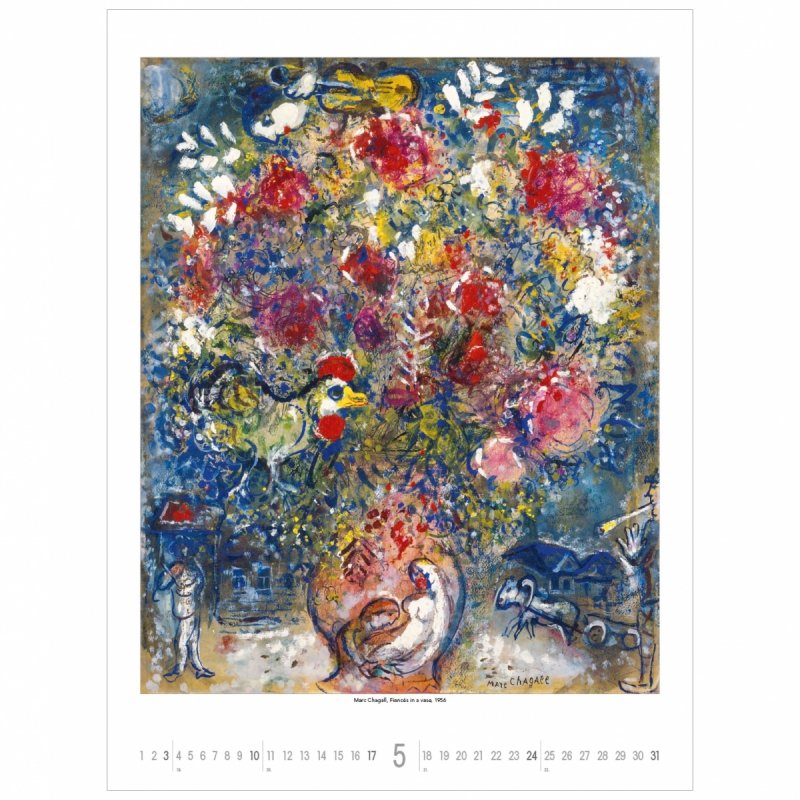 C07 Kalendarz ścienny wieloplanszowy Marc Chagall 2026 Z NADRUKIEM