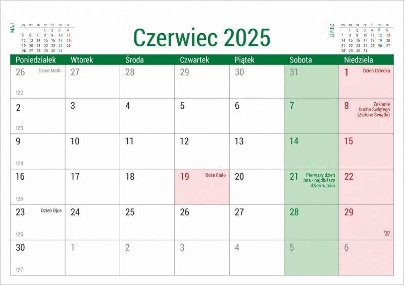Kalendarz z miejscem na notatki szkolny na rok 2024/2025 