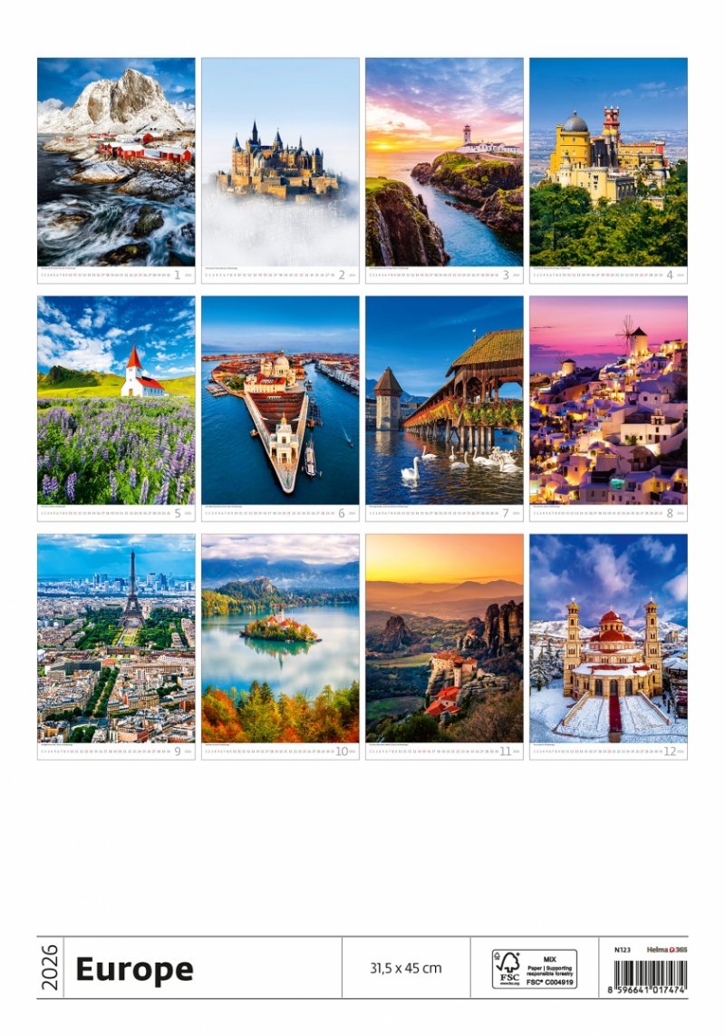 podgląd wszystkich zdjęć kalendarza Europe 2026