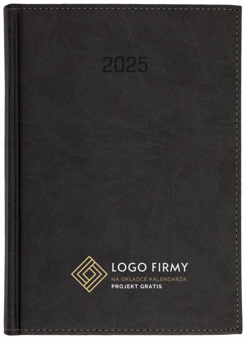 kalendarz B6 dzienny na rok 2025 z logo na okładce