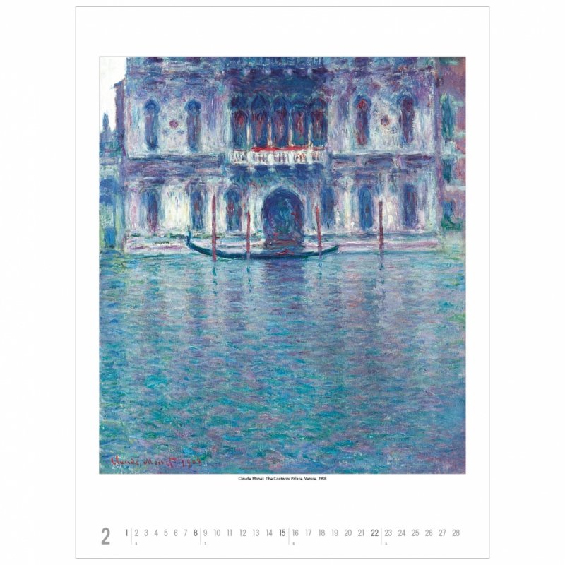 C04 Kalendarz ścienny wieloplanszowy Claude Monet 2026 Z NADRUKIEM
