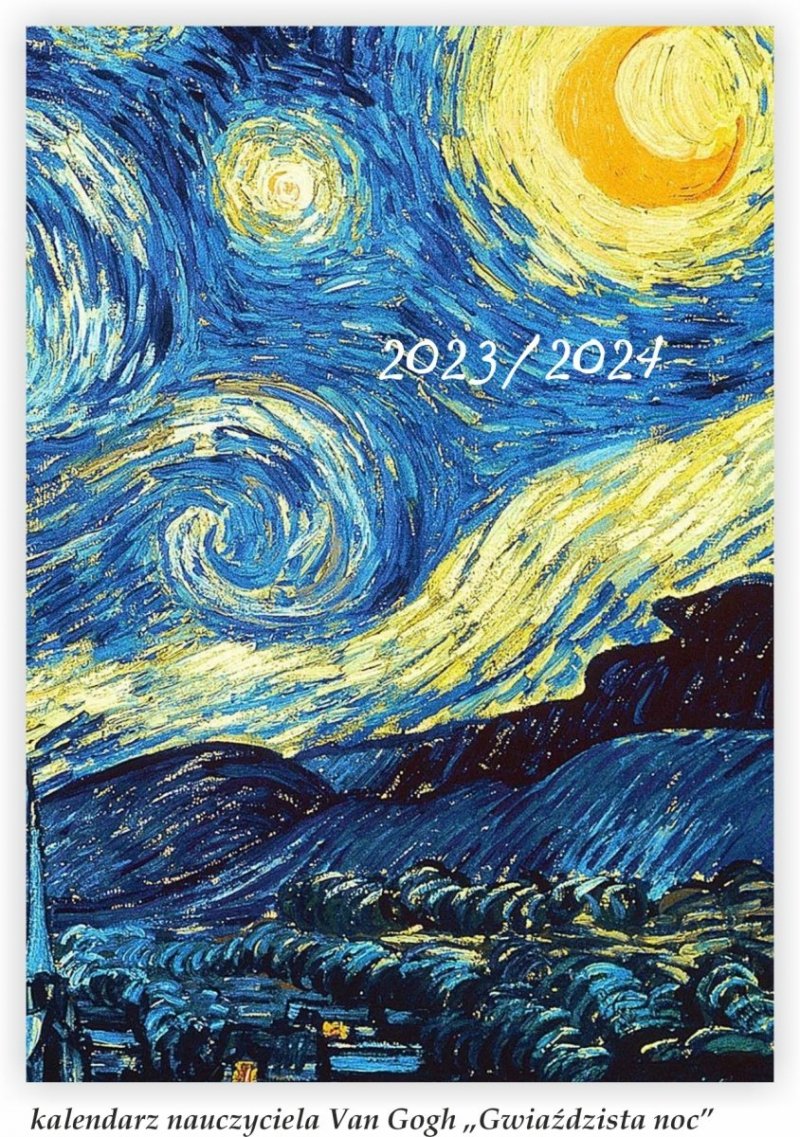 Okładka kalendarza z obrazkiem Van Gogh &quot;Gwieździsta noc&quot;