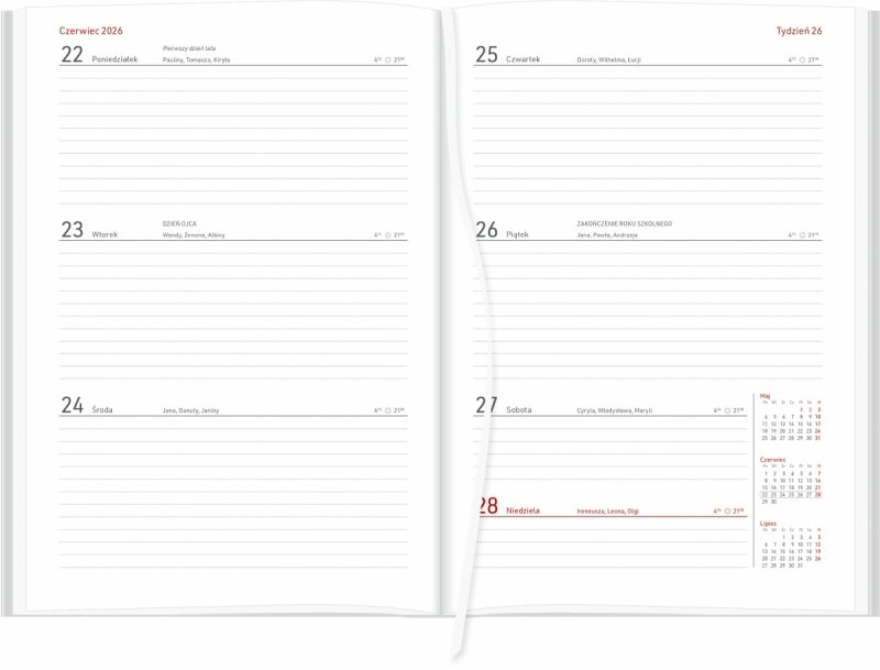 kalendarze na rok szkolny 2025/26 tydzień na stronie