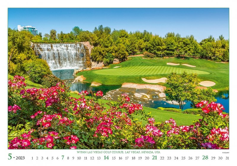 Kalendarz ścienny wieloplanszowy Golf 2023 - maj 2023